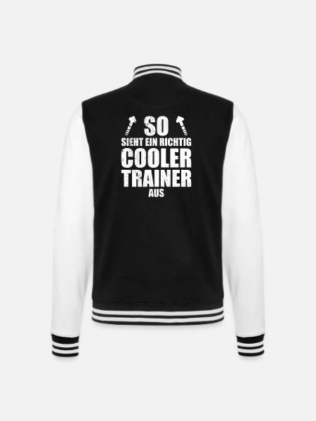 Trainer, trainerin, mannschaft, erste mannschaft, - College-Sweatjacke - Schwarz/Weiß
