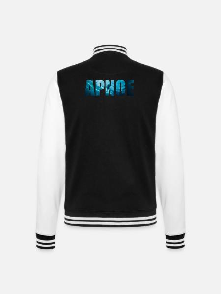 Apnoe Tauchen Geschenkidee für Taucher - College-Sweatjacke - Schwarz/Weiß