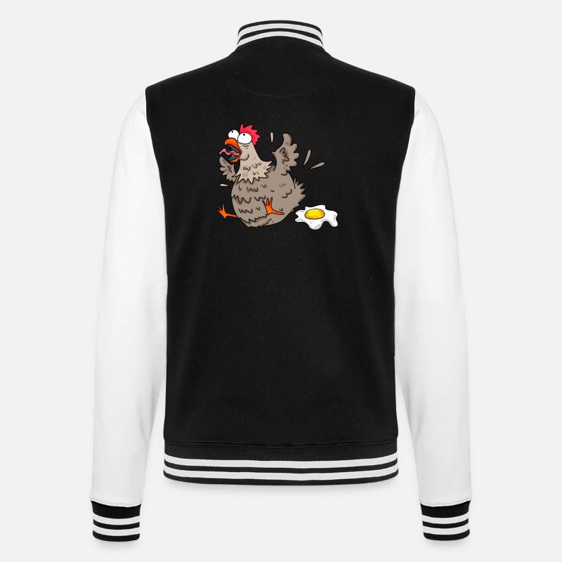 Poulet drôle - Veste Teddy - noir/blanc