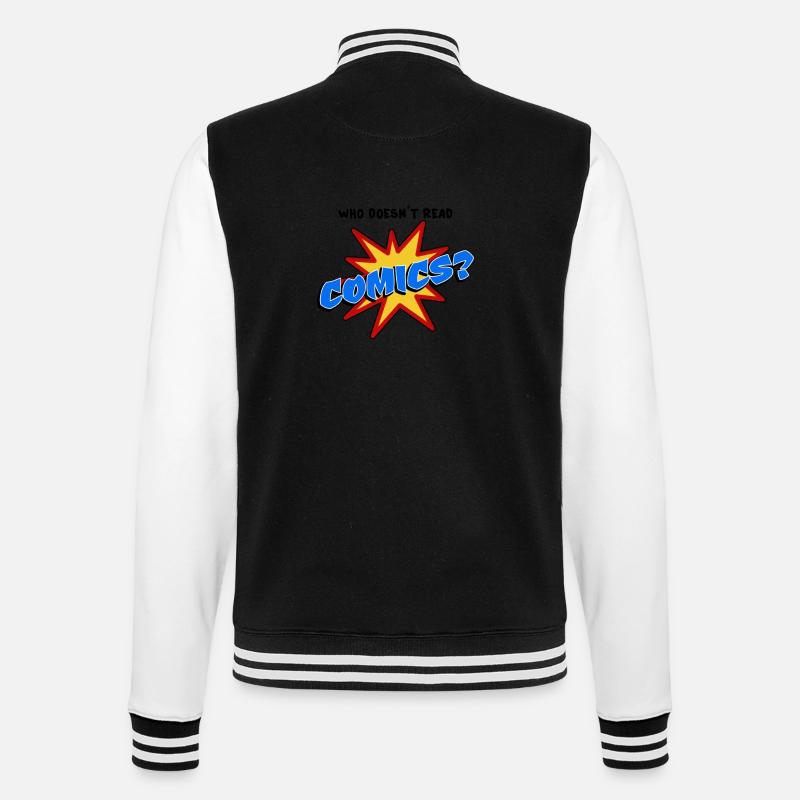 Who doesn´t read comic - College Sweat Jacket - black/white