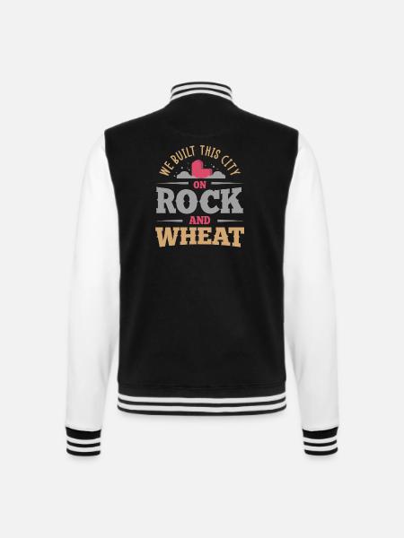 Brettspiel, Brettspiel Holz, Weizen - College-Sweatjacke - Schwarz/Weiß