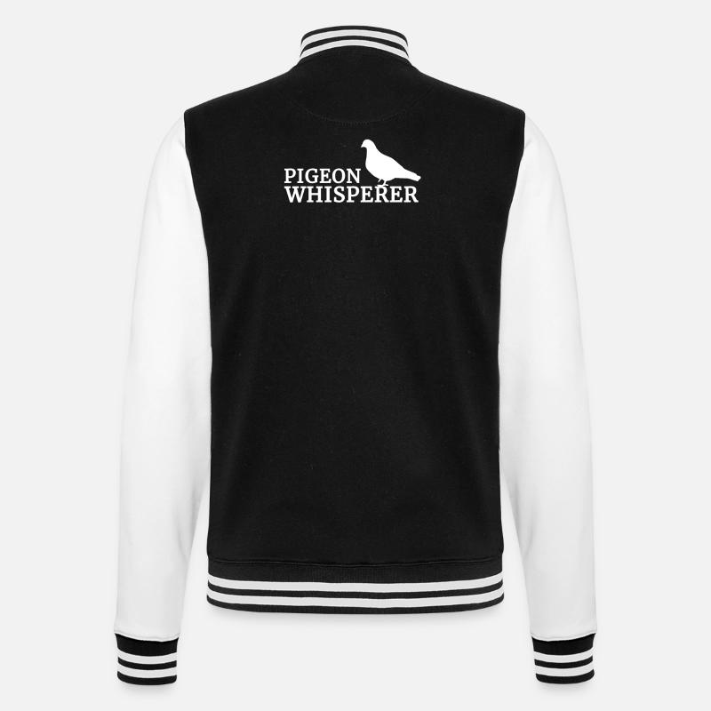 Tauben Flüsterer - College-Sweatjacke - Schwarz/Weiß