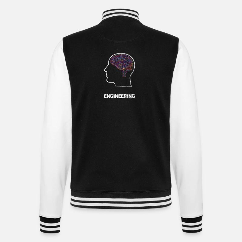 Smart engineer - College Sweat Jacket - black/white