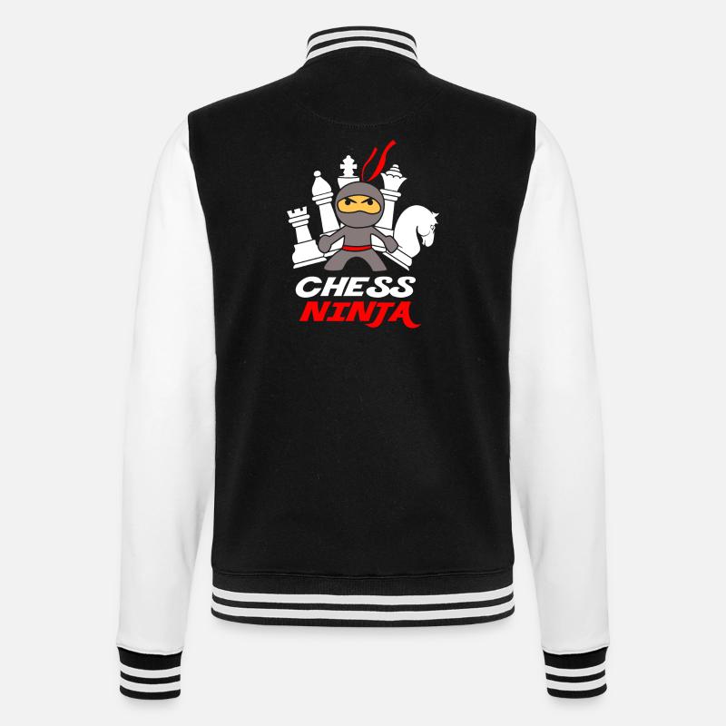 Ninja d'échecs - Veste Teddy - noir/blanc