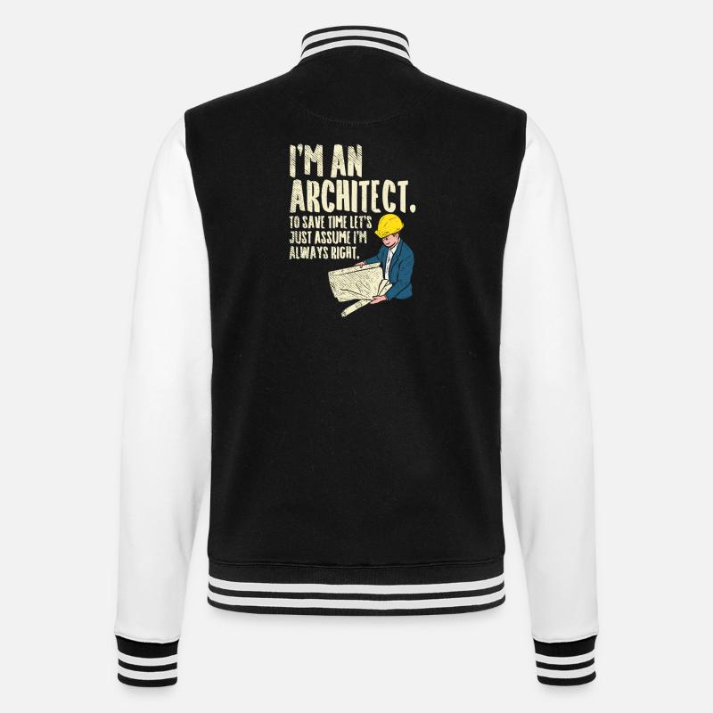 Architect - I'm an Architect - College Sweat Jacket - black/white
