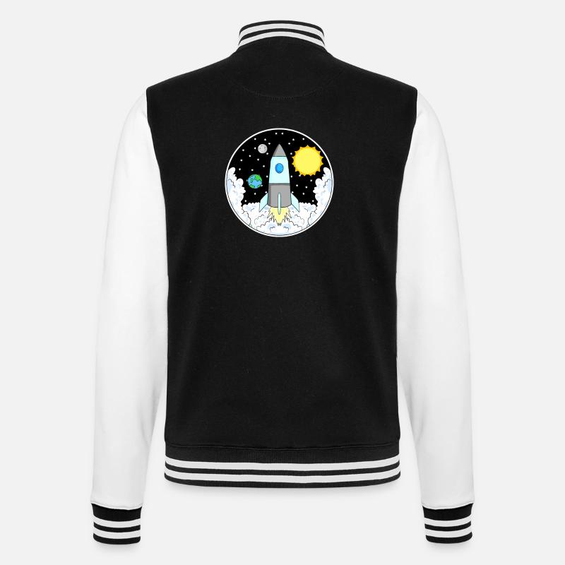 Espace fusée - Veste Teddy - noir/blanc