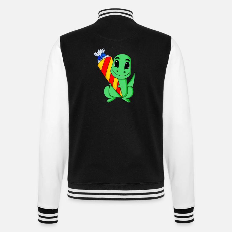 Education dinosaur 1 class - College Sweat Jacket - black/white