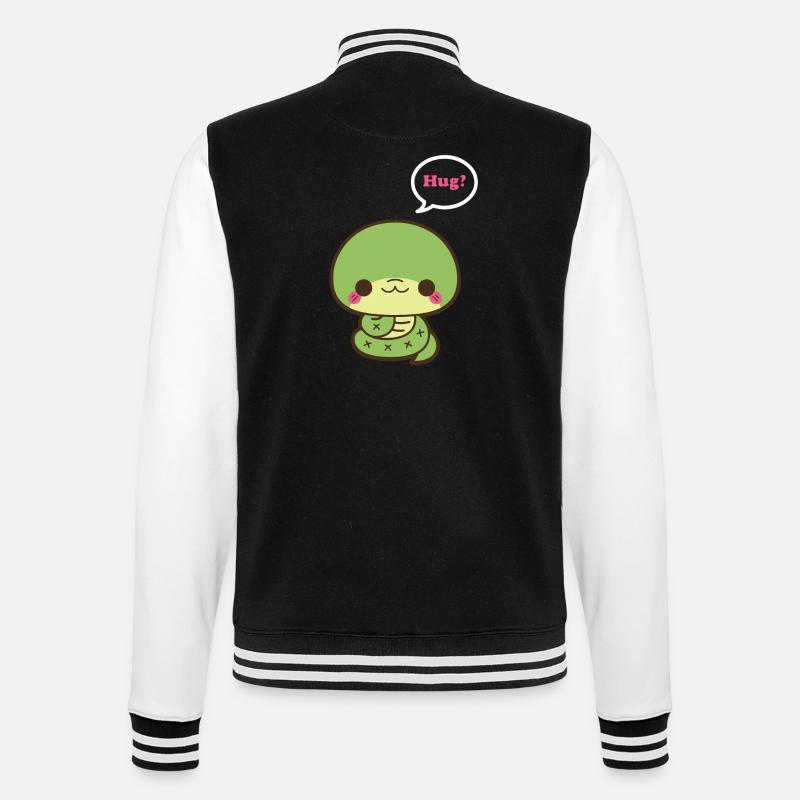Étreinte mignonne de serpent - Veste Teddy - noir/blanc