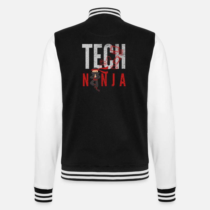 tech, tech analyst, programmateur, - Veste Teddy - noir/blanc
