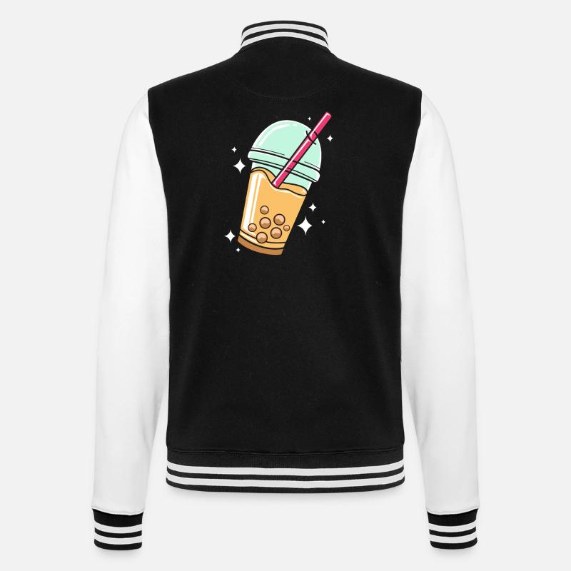 Bubble Tee Boba Tea - College-Sweatjacke - Schwarz/Weiß