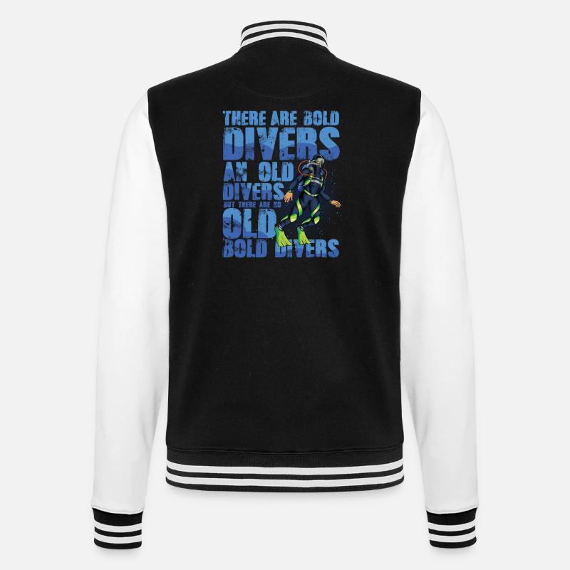 Bold and Old Divers - College-Sweatjacke - Schwarz/Weiß