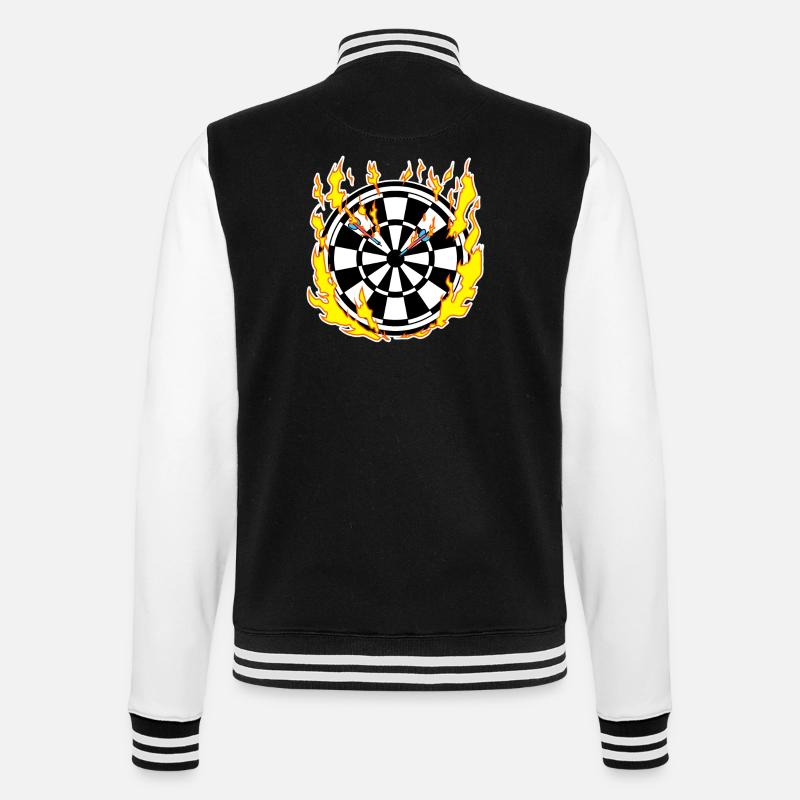 Jeu de fléchettes en feu - Veste Teddy - noir/blanc