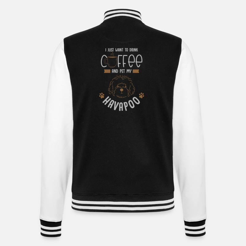 havapoo, havapoo Havaneser, caniche, - Veste Teddy - noir/blanc