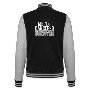Brain tumor Brain tumor cancer Survivor Chemo cancer - College Sweat Jacket - black/heather grey - Back - Marisol (170cm)