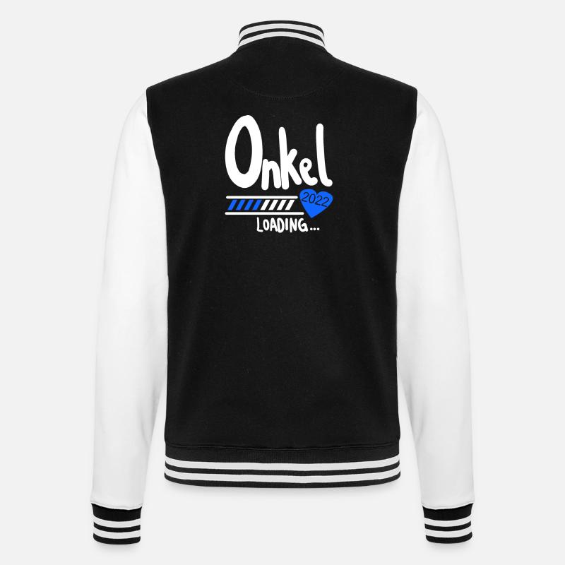 Onkel 2022 loading - College-Sweatjacke - Schwarz/Weiß