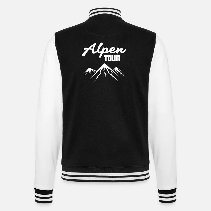 Alps Mountain Mountains - College Sweat Jacket - black/white