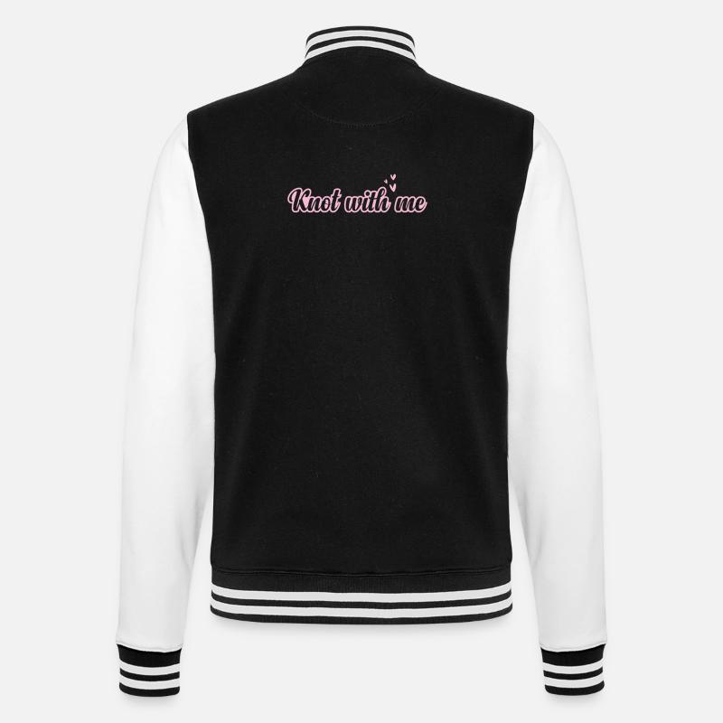 Knot with Me Macramé - College Sweat Jacket - black/white