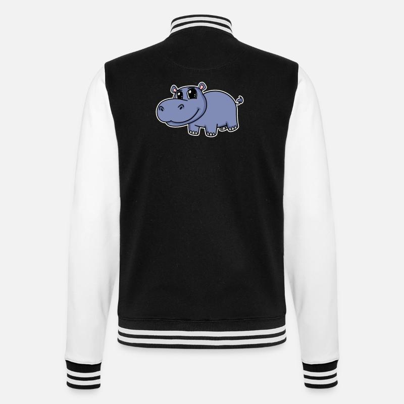 Hippopotame - Veste Teddy - noir/blanc