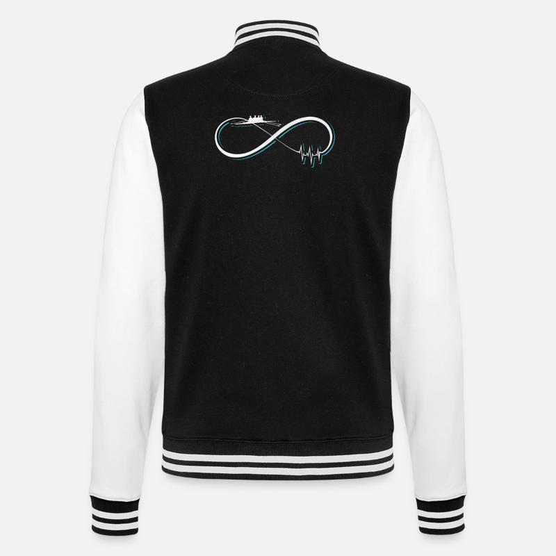 Rowing gift / design - College Sweat Jacket - black/white