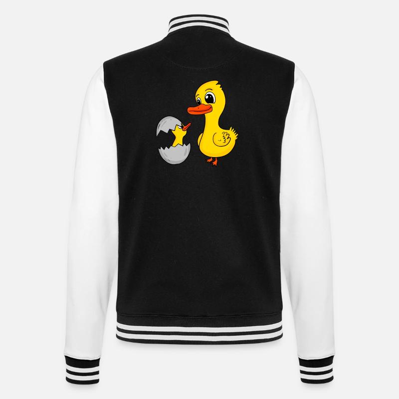 Canard avec bébé canard - Veste Teddy - noir/blanc