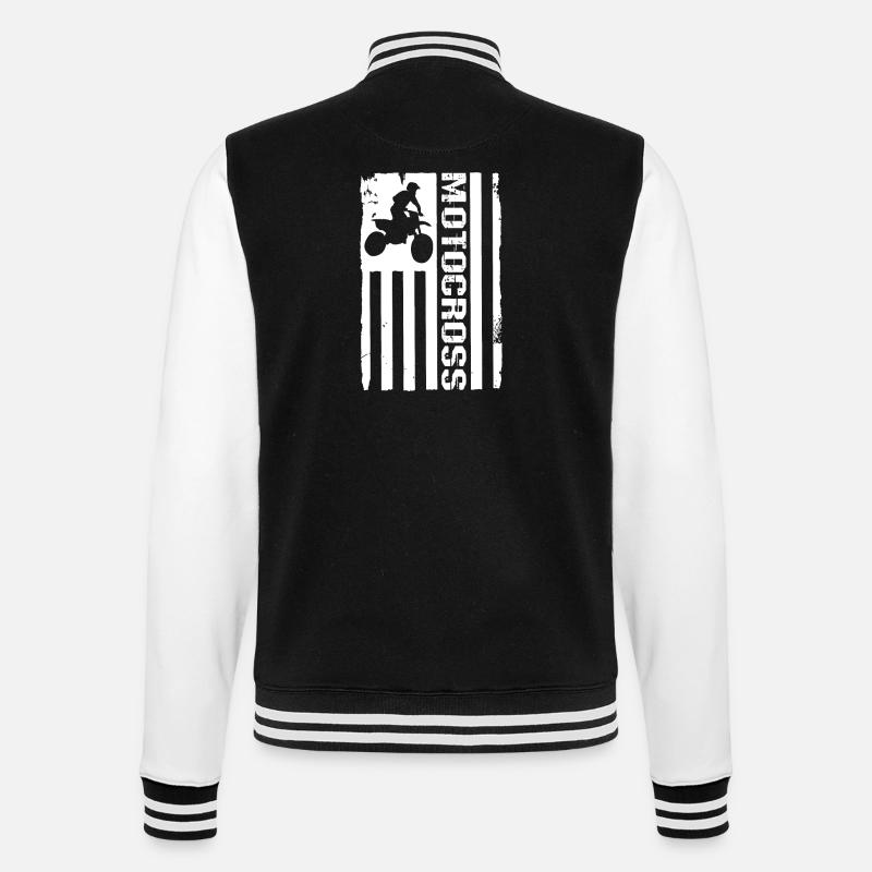 Drapeau Motocross - Veste Teddy - noir/blanc