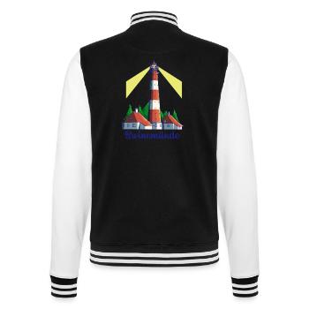 Leuchtturm - Ostseebad Swinemünde - College-Sweatjacke - Schwarz/Weiß - Hinten - Marisol (170cm)