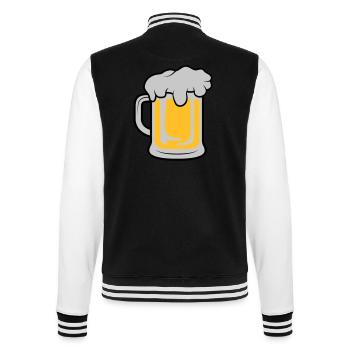 Maßkrug Beer - College Sweat Jacket - black/white - Back - Marisol (170cm)