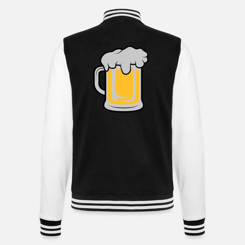 Maßkrug Bier - College-Sweatjacke - Schwarz/Weiß
