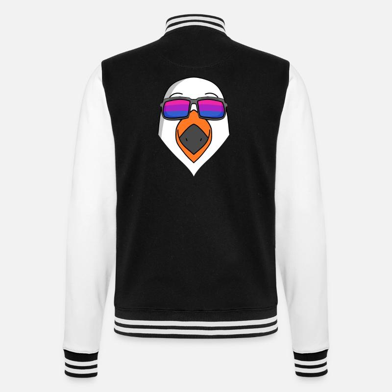 Bisexuell Möwe Geschenk - College-Sweatjacke - Schwarz/Weiß