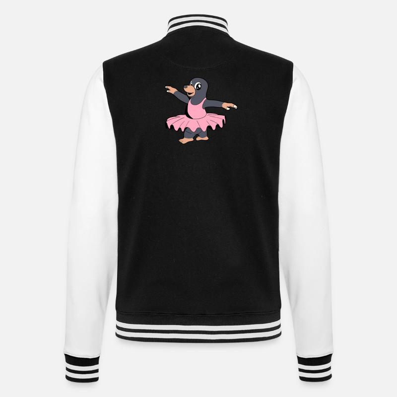 Comic Mole Dances Ballet - Ballerina - College Sweat Jacket - black/white
