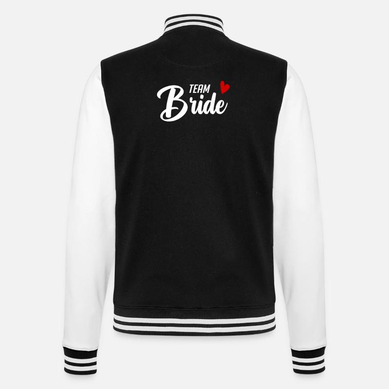 Team Bridal Wedding Celebration - College Sweat Jacket - black/white