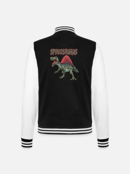 Dinosaurier Spinosaurus Fleischfresser Dino - College-Sweatjacke - Schwarz/Weiß