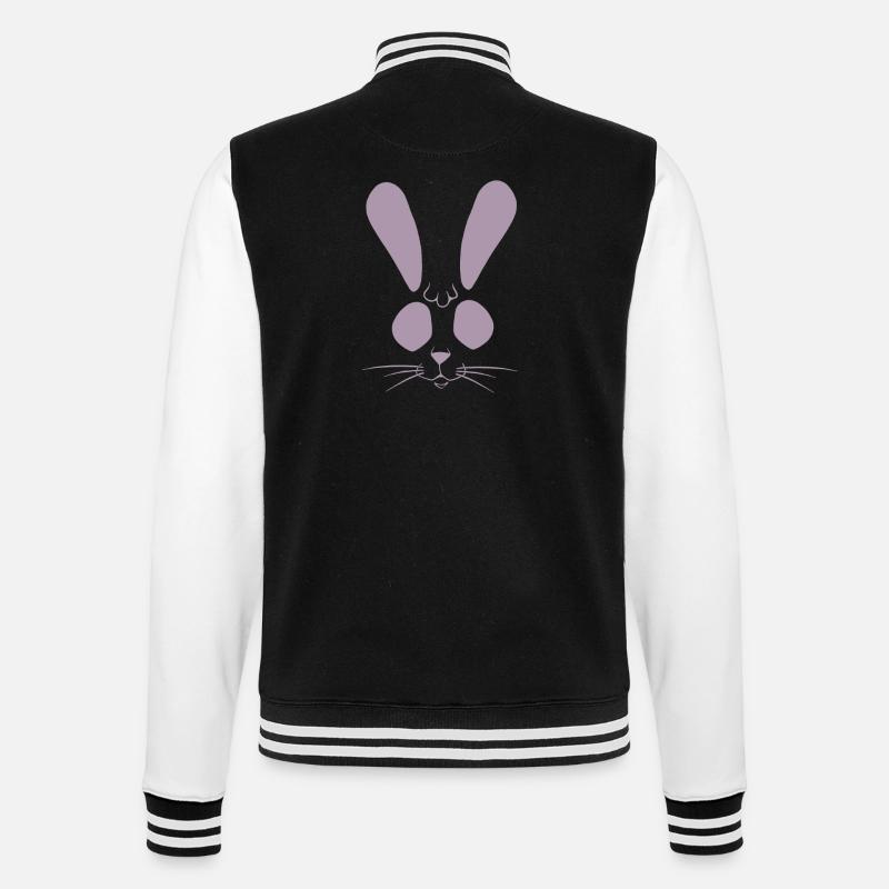 rabbit easter - College Sweat Jacket - black/white