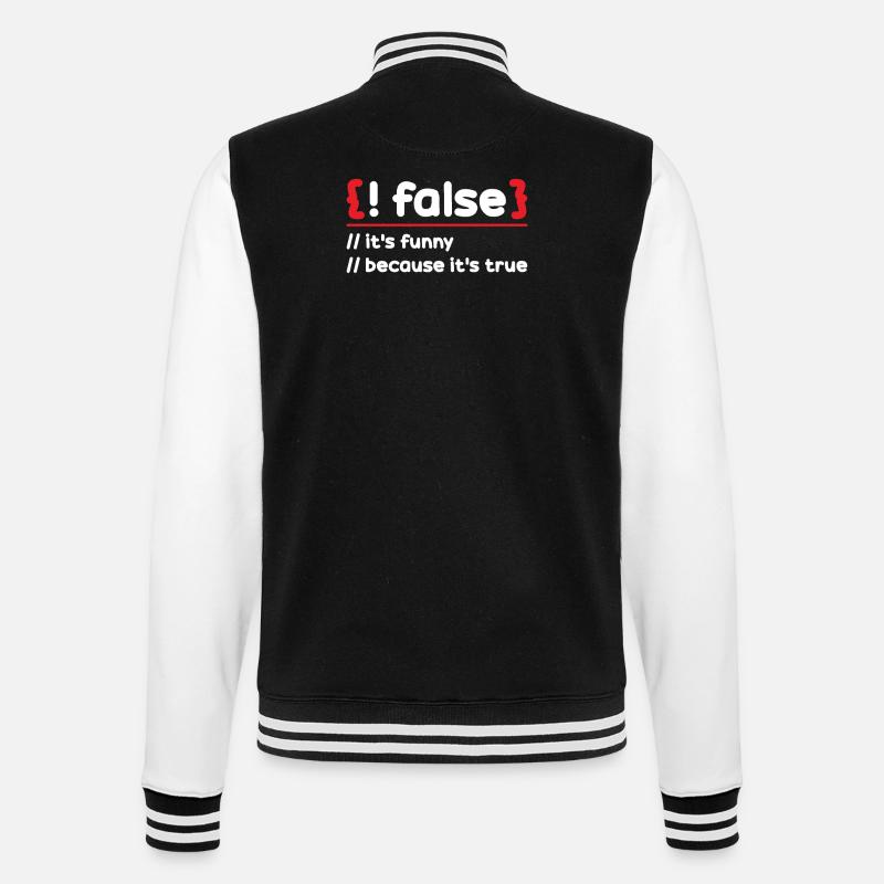 Programmer Programming Software Coding Encoder - College Sweat Jacket - black/white