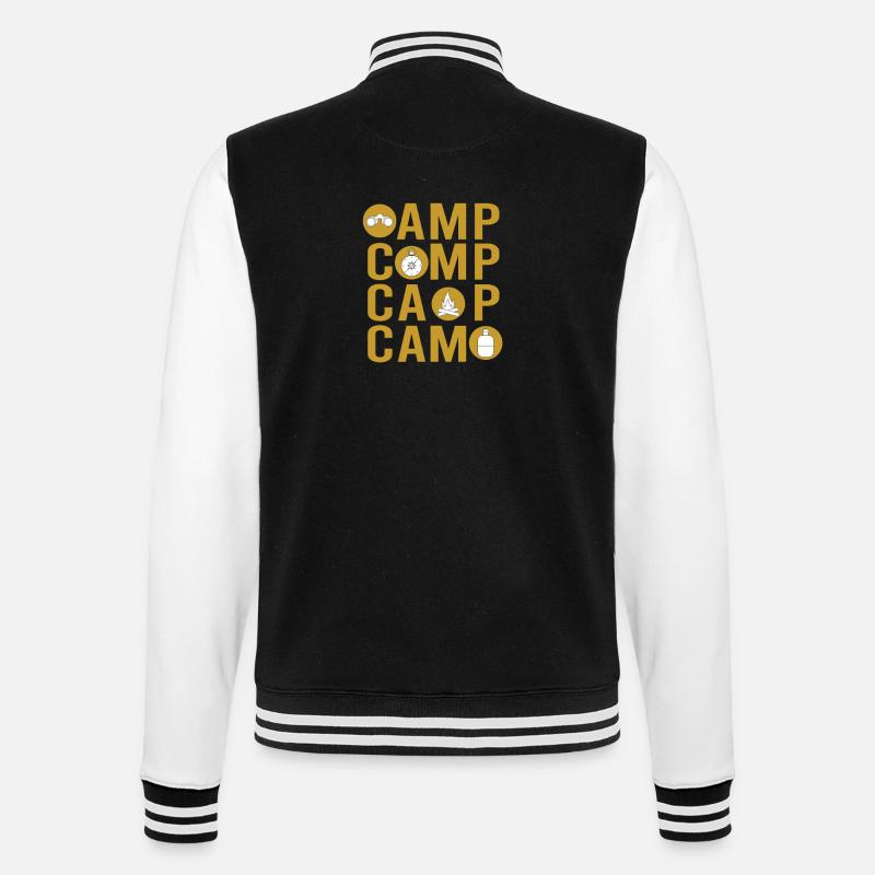 Camper Camping Camping Tools - College-Sweatjacke - Schwarz/Weiß