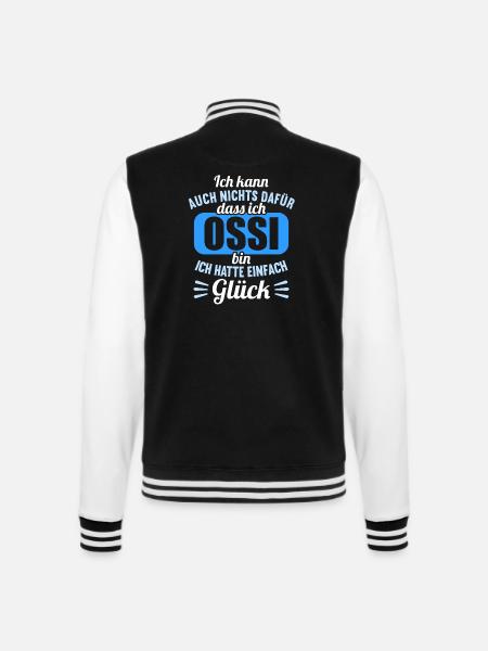 DDR Ostdeutschland Osten Ostalgie Ossi - College-Sweatjacke - Schwarz/Weiß