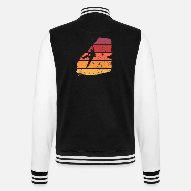 Klettern Freiklettern - College-Sweatjacke - Schwarz/Weiß
