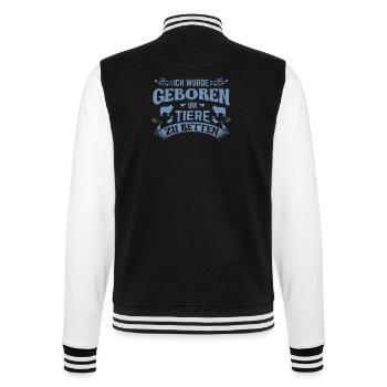 für Tierschützer und Tierfreunde - College-Sweatjacke - Schwarz/Weiß - Hinten - Marisol (170cm)
