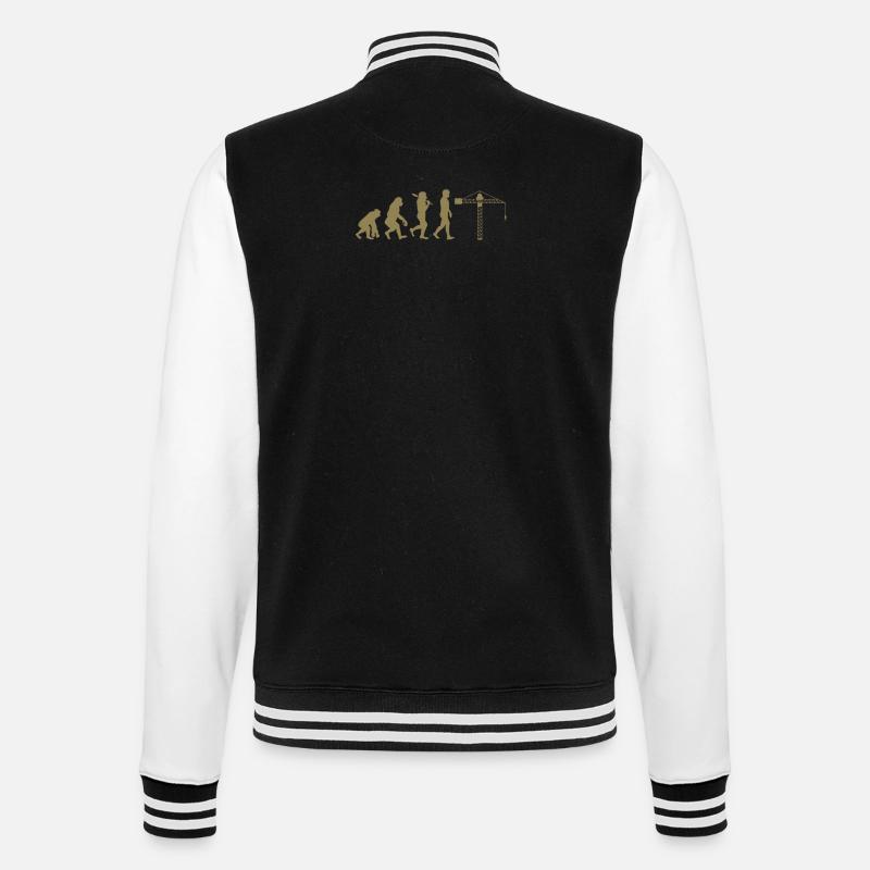 Kranführer Evolution - College-Sweatjacke - Schwarz/Weiß