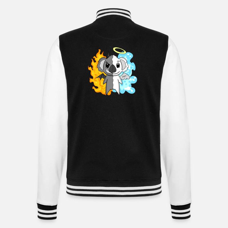 Koala - Angels and Devils - College Sweat Jacket - black/white