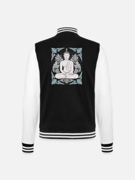 Buddhismus Thai-Buddha Meditation-Buddha Thailand - College-Sweatjacke - Schwarz/Weiß