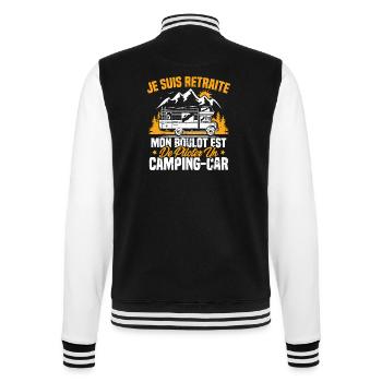 Je suis retraité et piloter un camping-car Cadeau - Veste Teddy - noir/blanc - Dos - Marisol (170cm)
