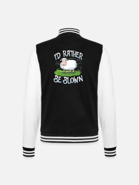 I'D Rather Be Blown für einen Ostsee und Nordsee - College-Sweatjacke - Schwarz/Weiß