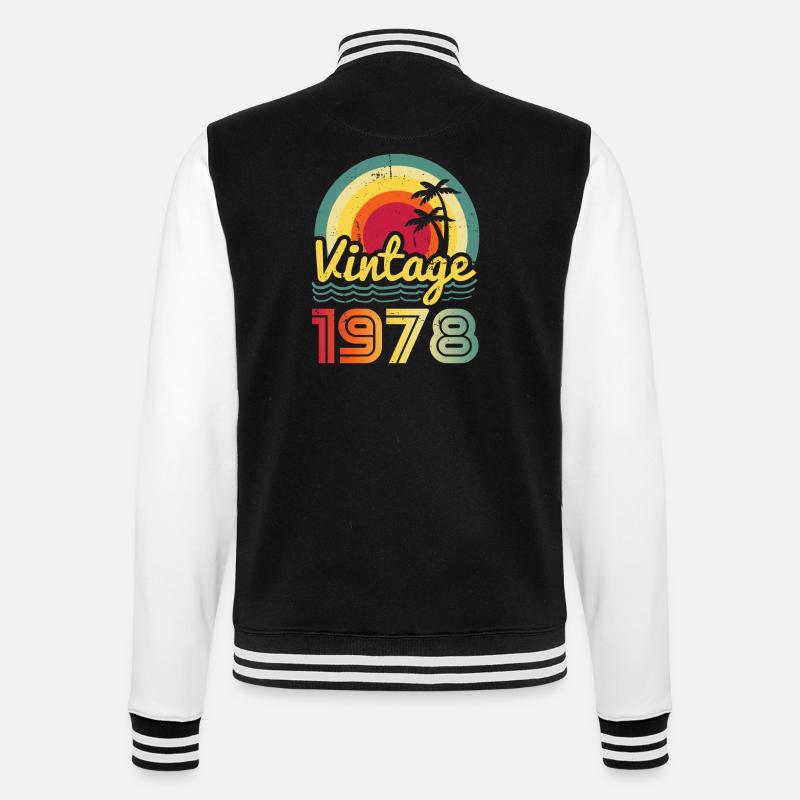 Millésime 1978 - Veste Teddy - noir/blanc