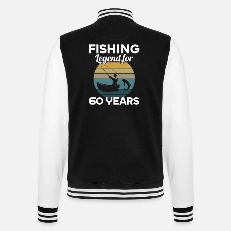 Cette légende de la pêche a 60 ans et 60 ans - Veste Teddy - noir/blanc