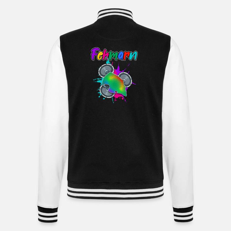 Fehmarn Beat - College-Sweatjacke - Schwarz/Weiß
