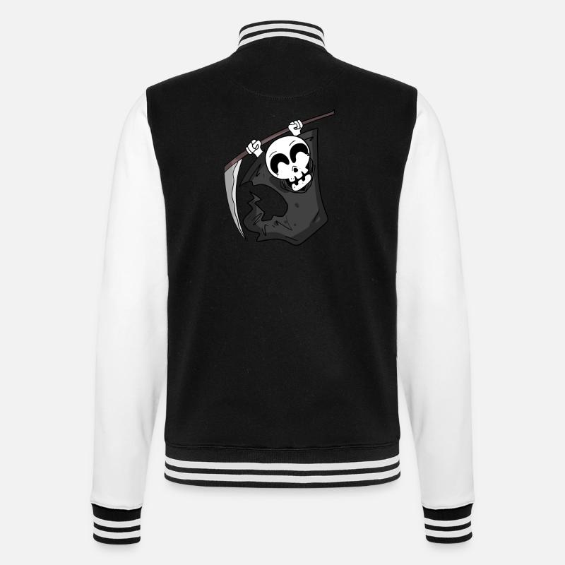 Grim Reaper est ravi - Veste Teddy - noir/blanc