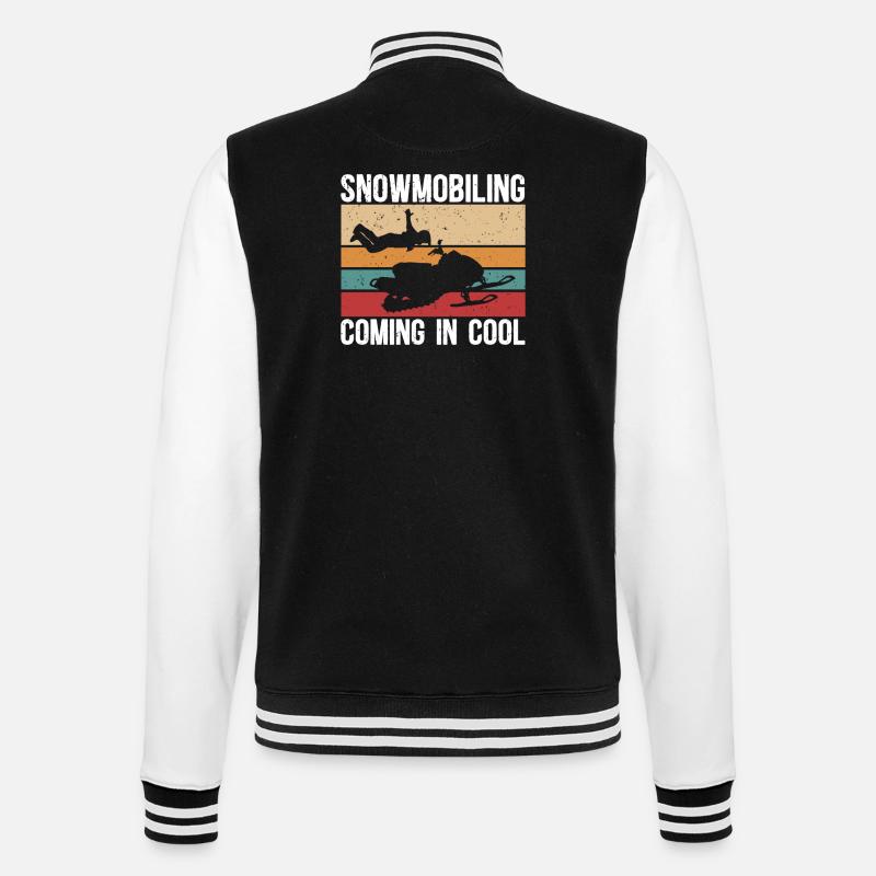 Snowmobile Snowmobile Gift - College Sweat Jacket - black/white