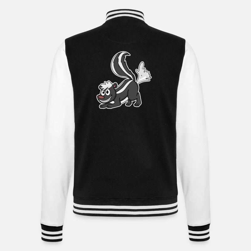 Skunk's skunk - College Sweat Jacket - black/white