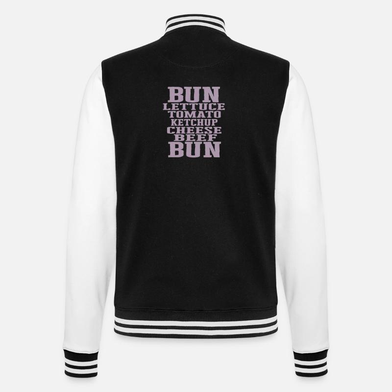Hamburger Burgeraufbau - College Sweat Jacket - black/white